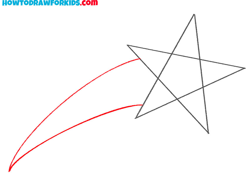 how to draw a realistic shooting star