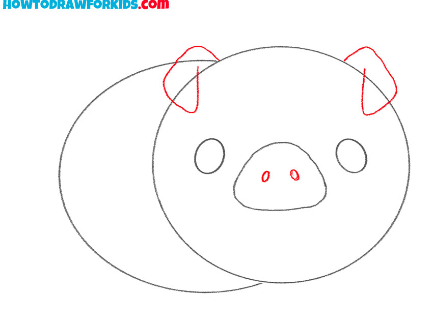 realistic cute pig drawing