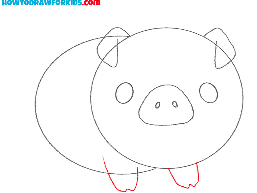cute easy pig drawing