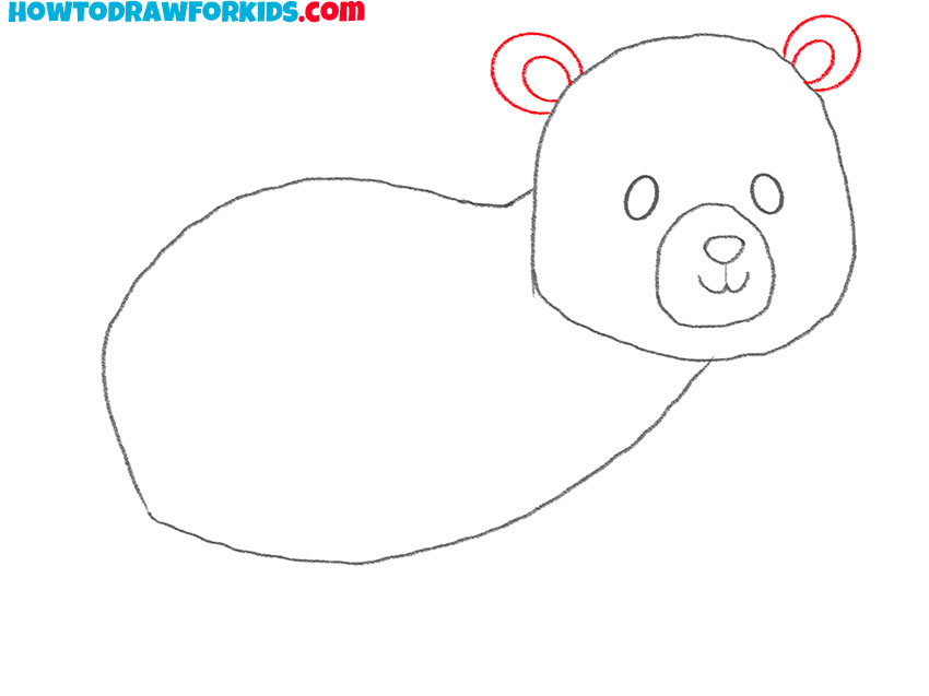 how to draw a bear for kids