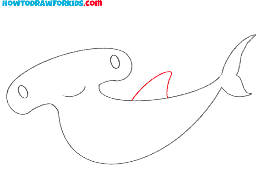 how to draw a hammerhead shark realistic