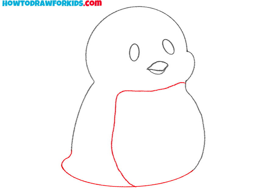 how to draw a penguin for kindergarten