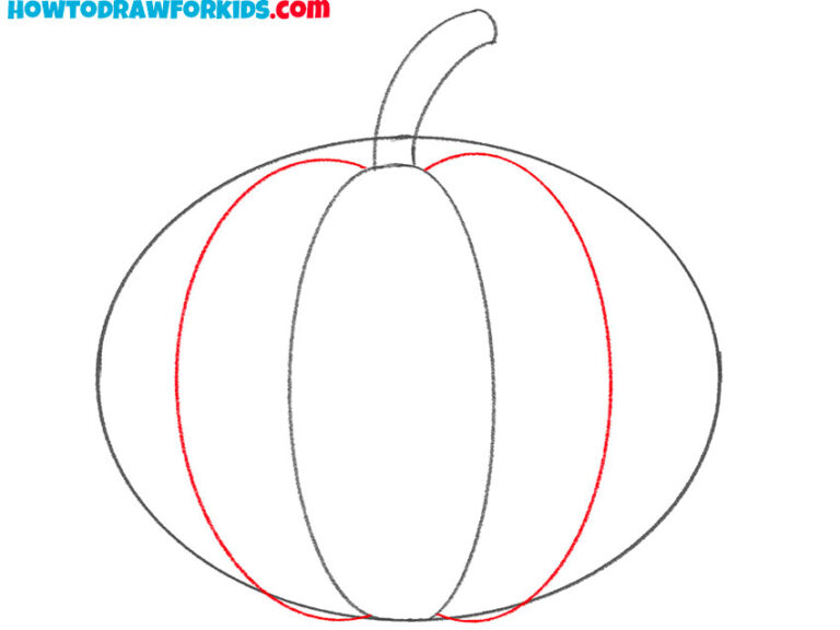 How to Draw a Pumpkin Step by Step Easy Drawing Tutorial For Kids