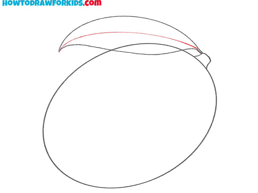 how to draw a realistic mango