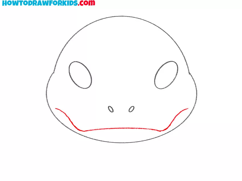 how to draw a snake face