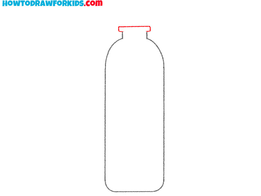 how to draw a water bottle easy