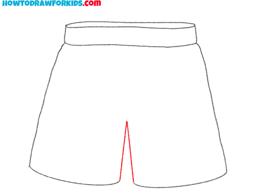 how to draw shorts for kindergarten