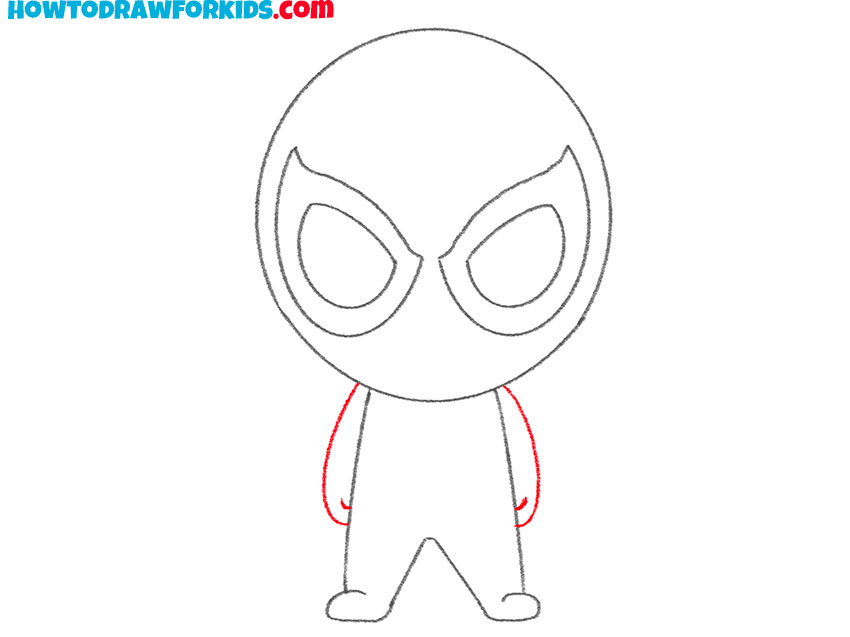 how to draw spiderman cute