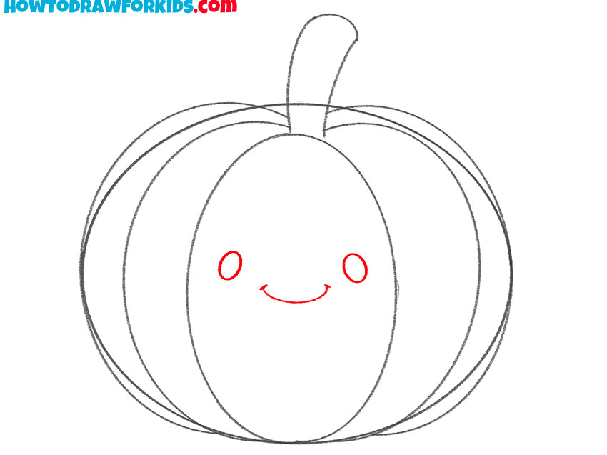 cute simple pumpkin drawing