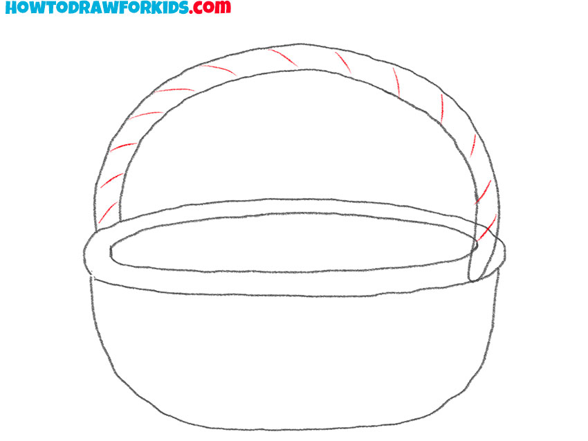 how to draw a basket easily