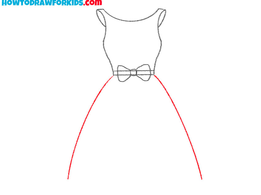 how to draw a cute dress easy