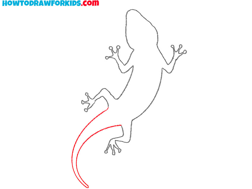 how to draw a gecko cartoon