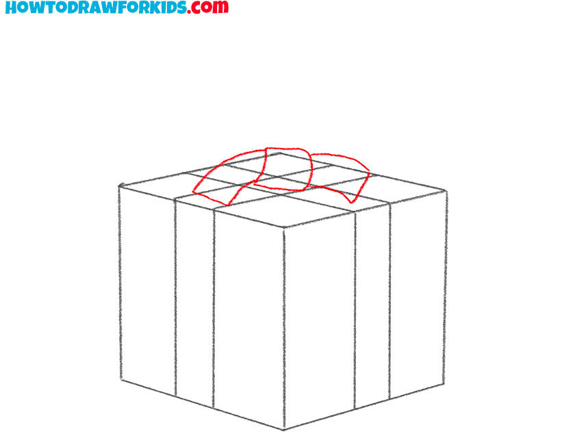 how to draw a small christmas present