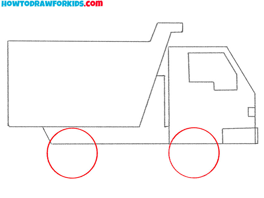how to draw a truck realistic