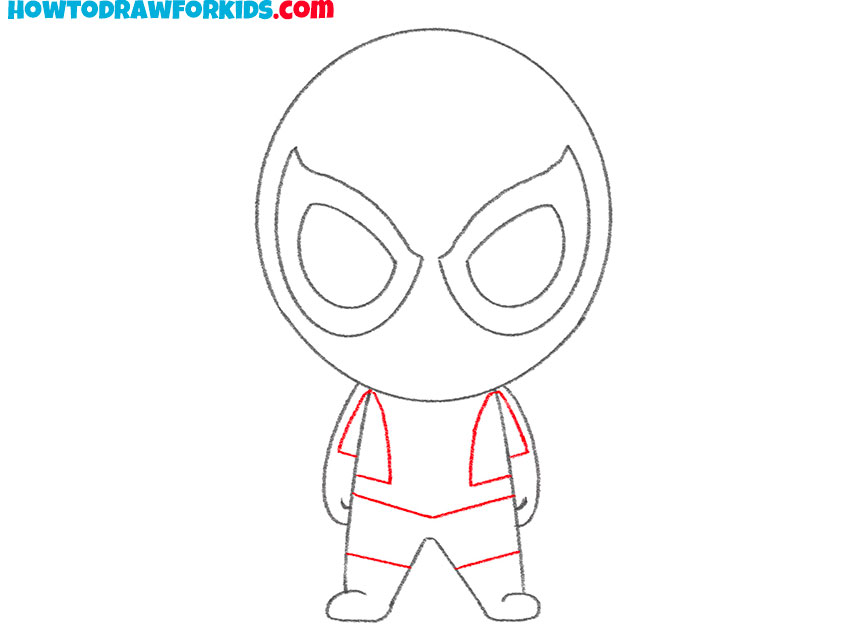 how to draw spiderman full body