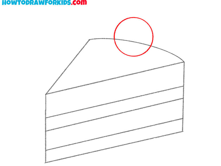 How to Draw a Slice of Cake Easy Drawing Tutorial For Kids