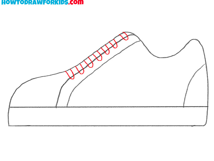easy drawing of a running shoe