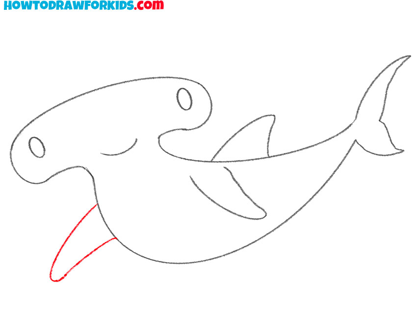 hammerhead shark cartoon drawing