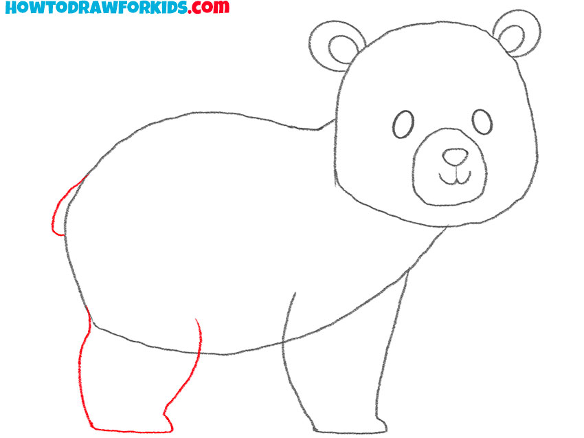 how to draw a bear for beginners