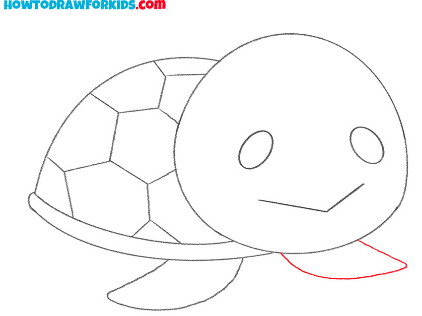 how to draw a cute tortoise step by step