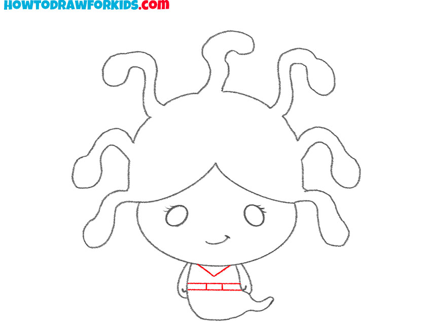 how to draw a simple medusa