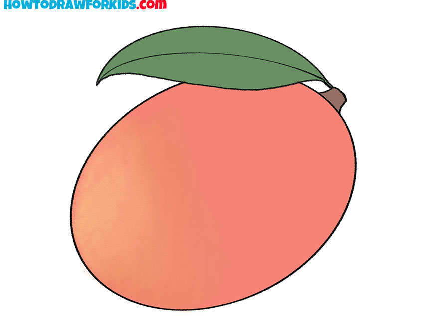 How to Draw a Mango Step by Step  EasyDrawingTips