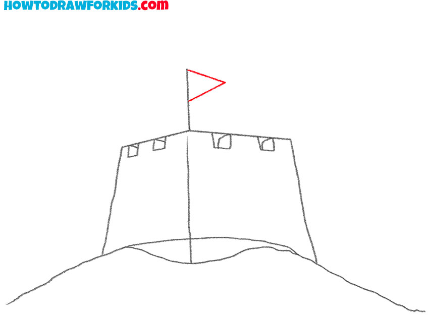 sand castle drawing tutorial