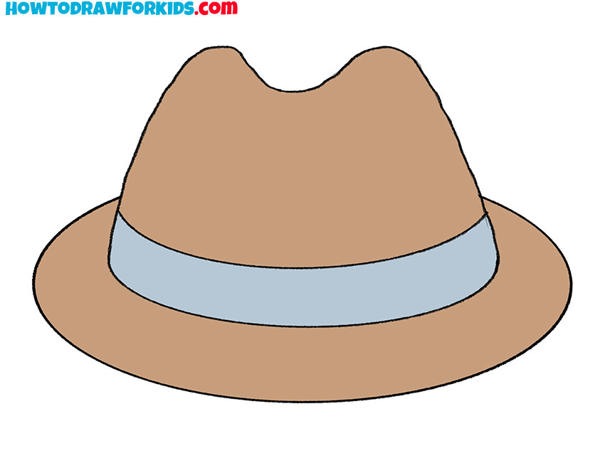 simple fedora hat drawing