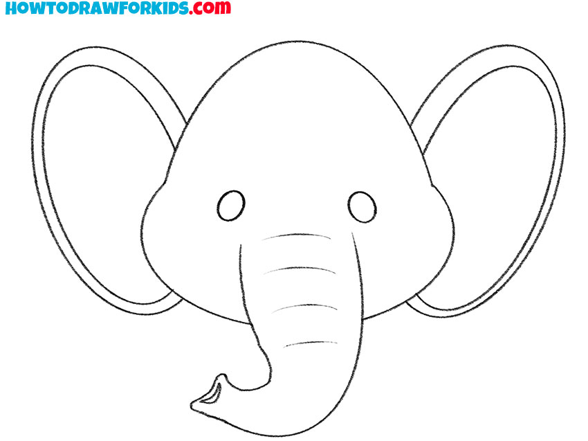 elephant face drawing tutorial