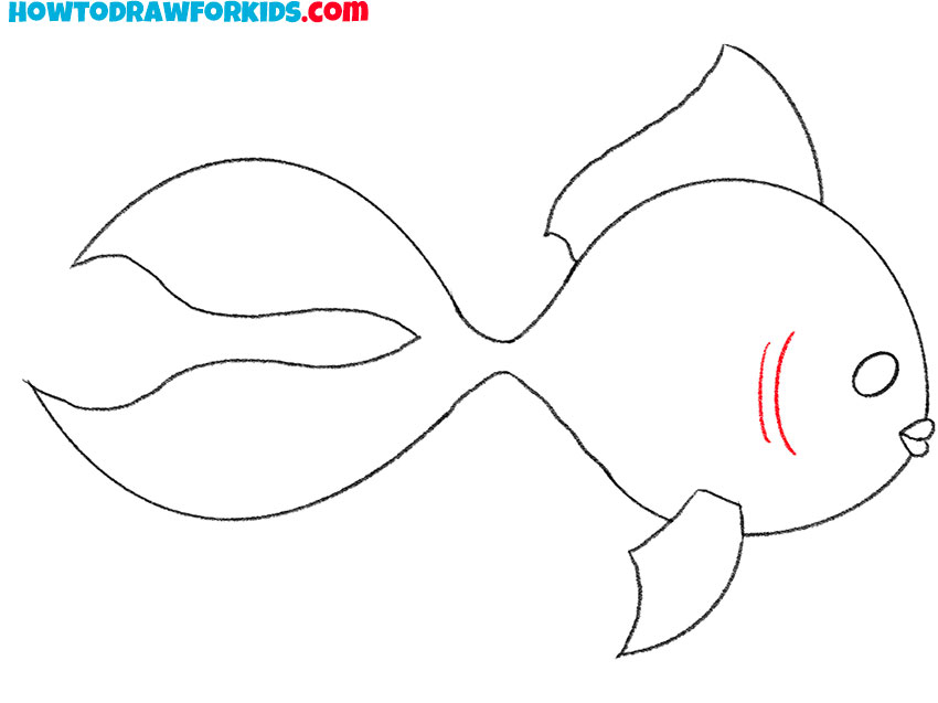 goldfish drawing cartoon