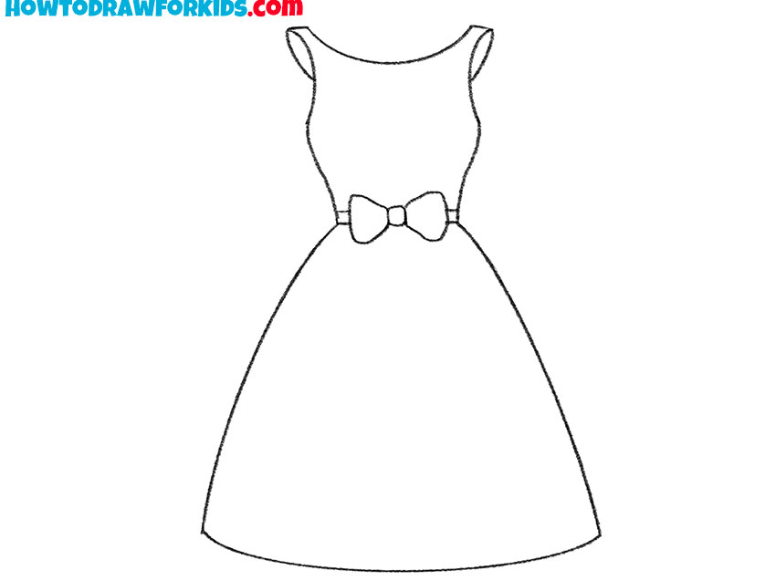 how to draw a dress fashion