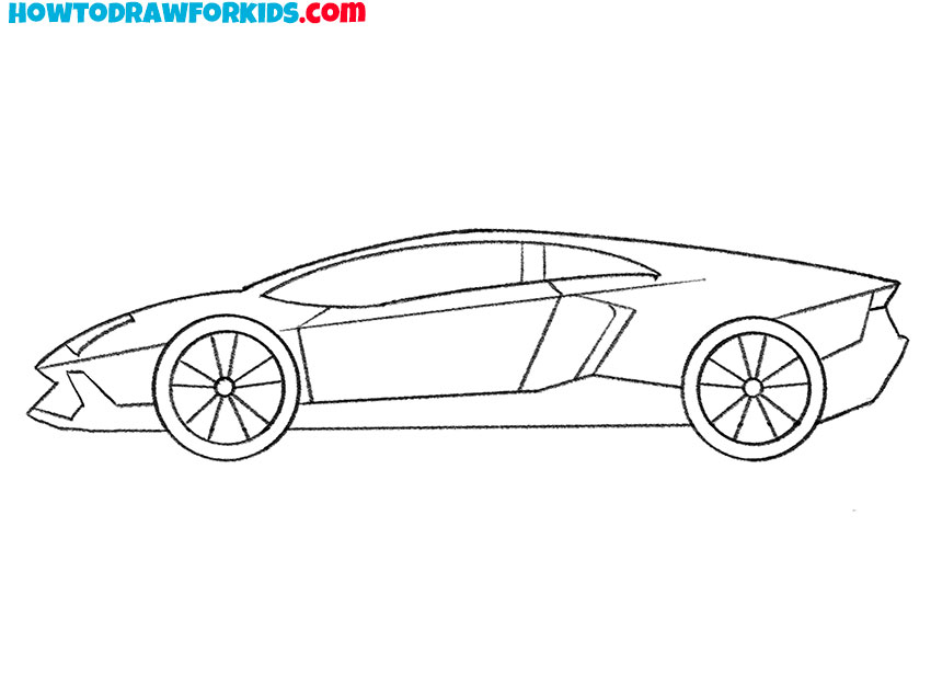 how to draw a lambo for kids