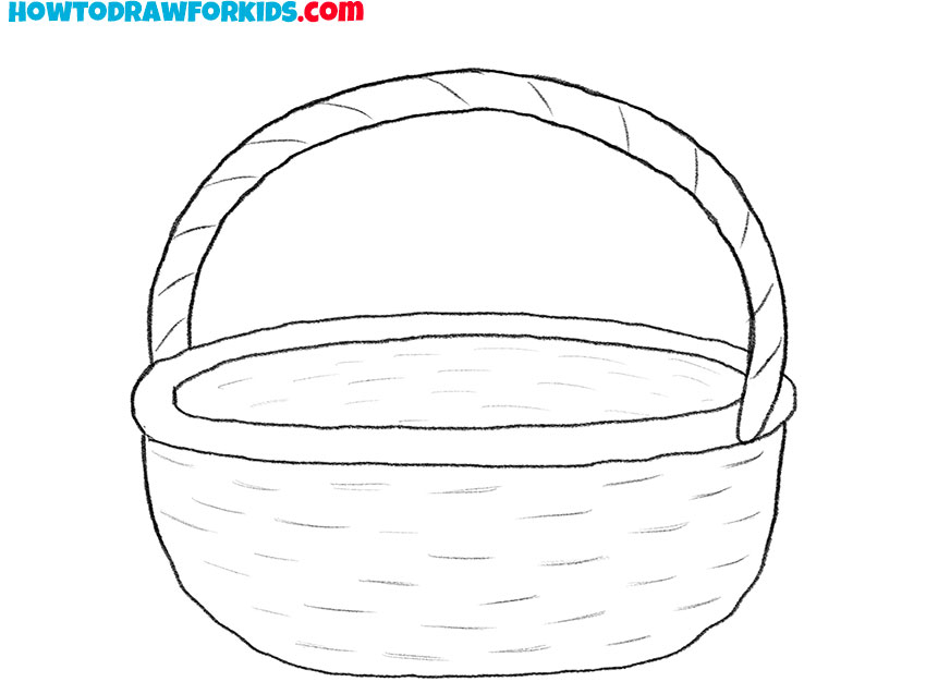 how to draw a realistic basket