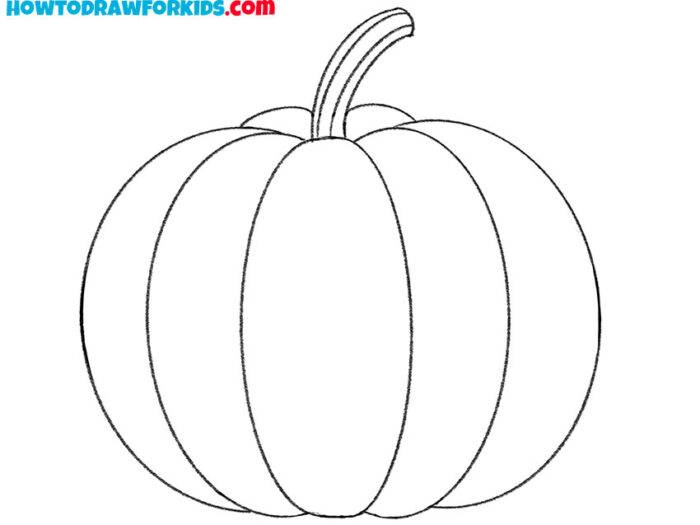 How to Draw a Pumpkin Step by Step - Easy Drawing Tutorial For Kids