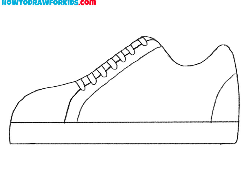 realistic easy shoe drawing