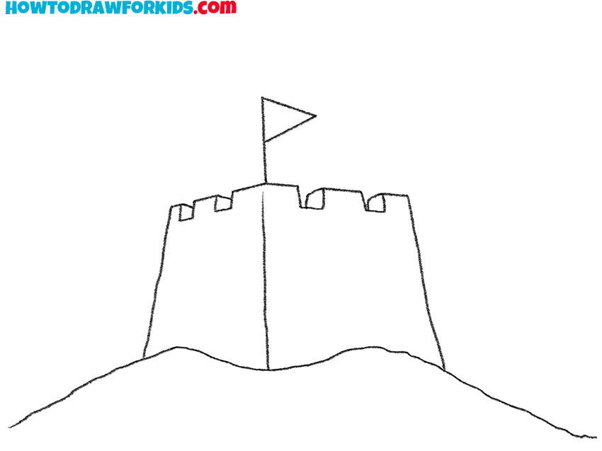 sand castle drawing lesson