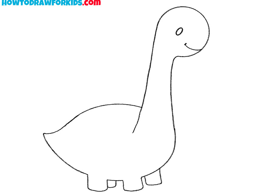 simple dino drawing easy