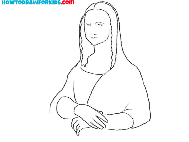 How to Draw Mona Lisa - Easy Drawing Tutorial For Kids