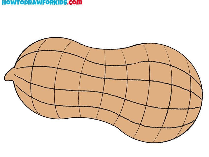 How to Draw a Peanut - Easy Drawing Tutorial For Kids