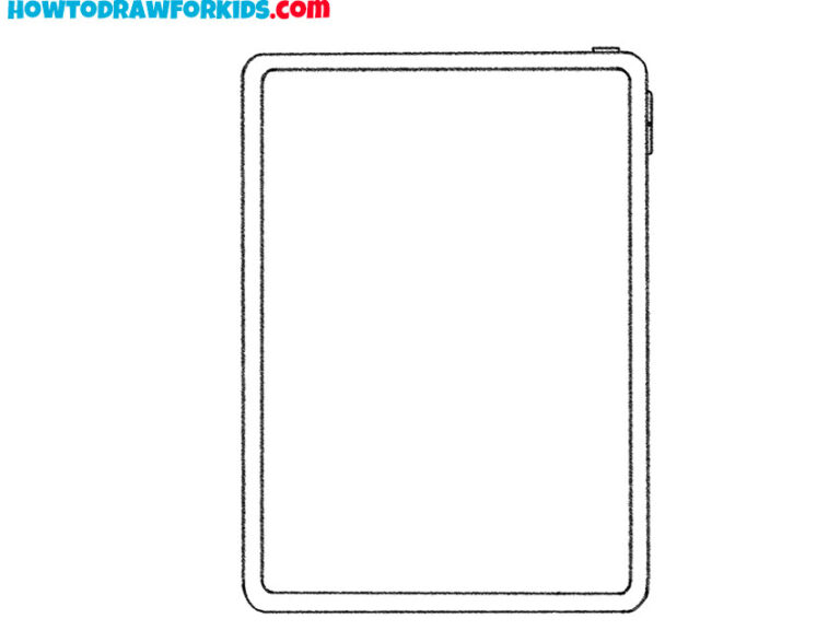 How to Draw a Tablet Easy Drawing Tutorial For Kids