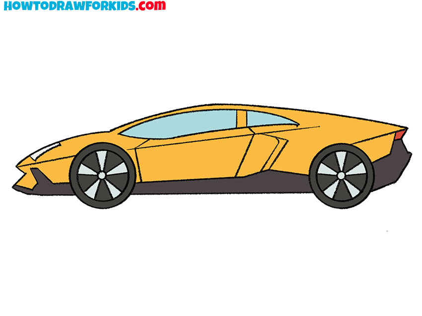 lamborghini drawing outline