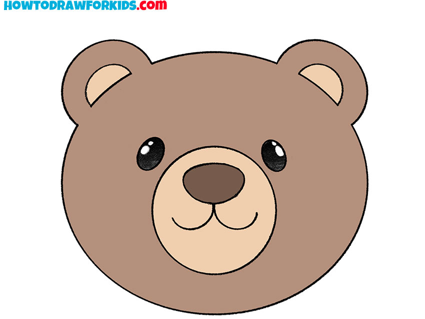 How To Draw A Bear Face Step By Step Easy Drawing Guides Drawing Howtos ...