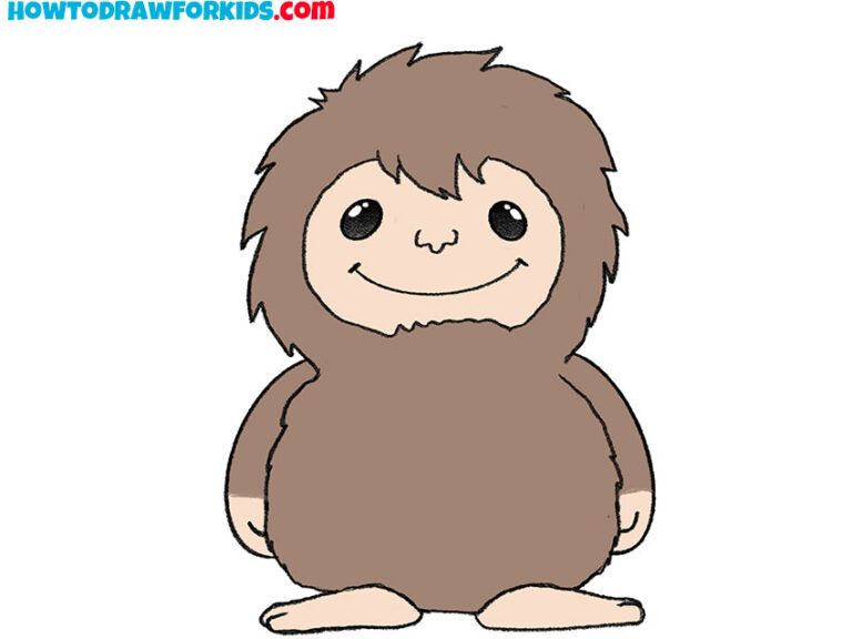 How to Draw a Bigfoot Step by Step Easy Drawing Tutorial For Kids