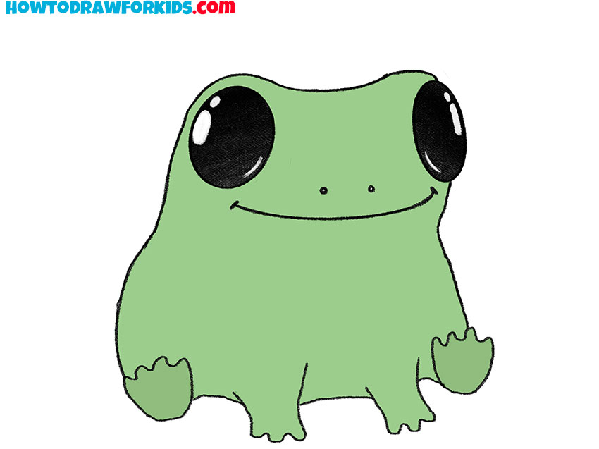 cute frog drawing tutorial