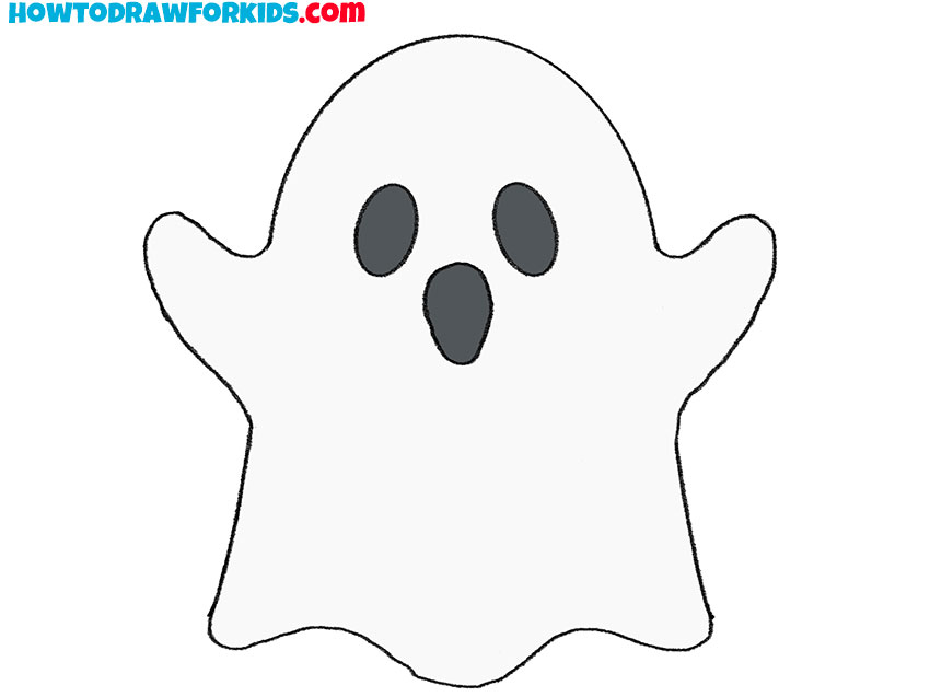 How To Draw A Ghost Step By Step Easy Drawing Tutorial For Kids   9 Ghost Drawing Simple 