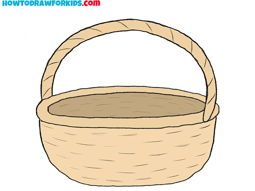 how to draw a basket for kids