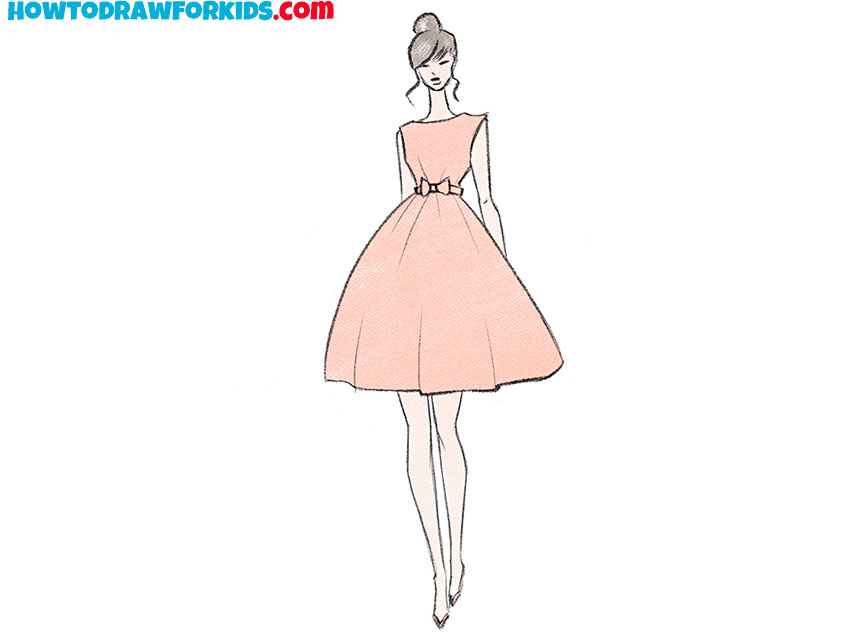 how to draw a fashion sketch for kindergarten