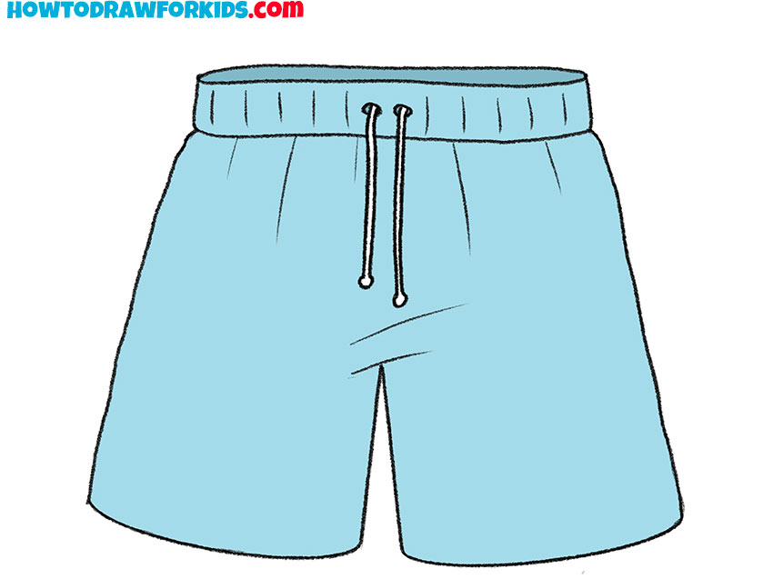 how to draw shorts for kids