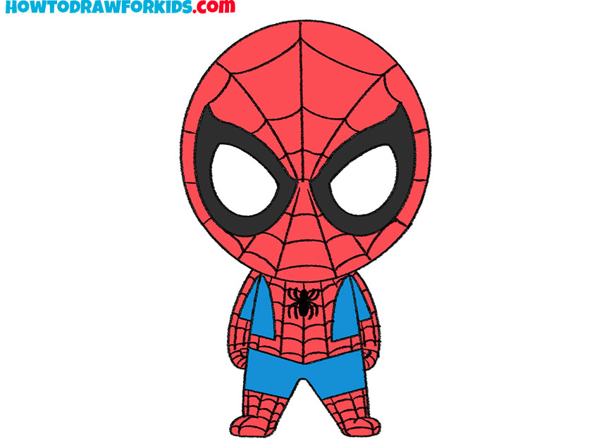 how to draw spiderman easy tutorial