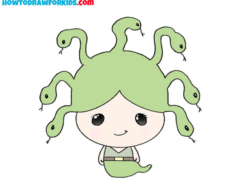 How to Draw Medusa - Easy Drawing Tutorial For Kids